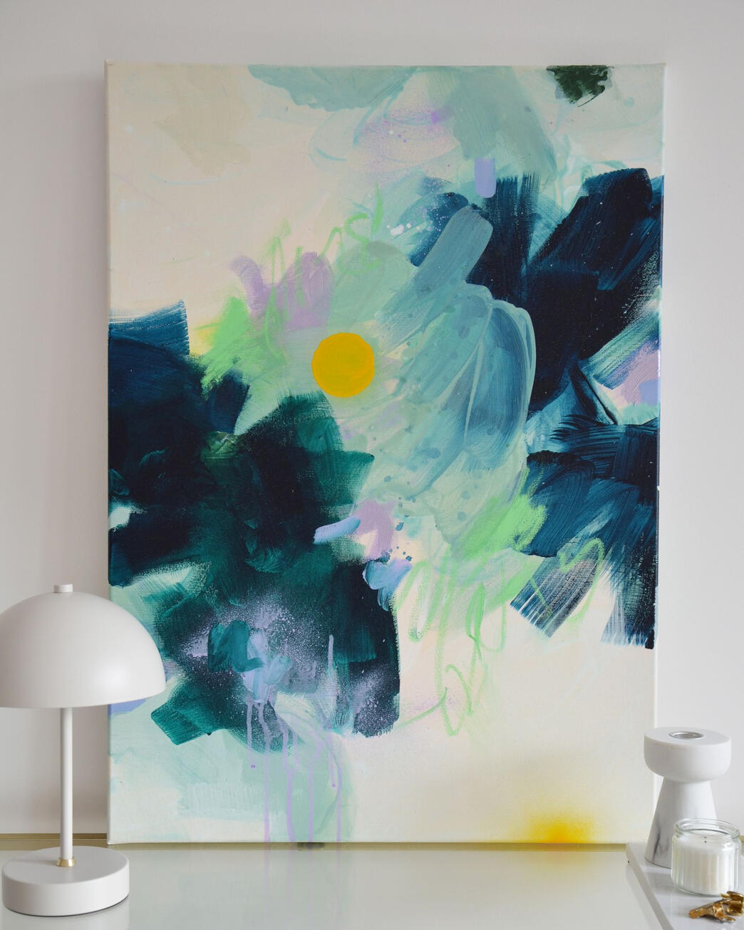 #020, 50x70cm, akryl i pastel na płótnie bawełnianym