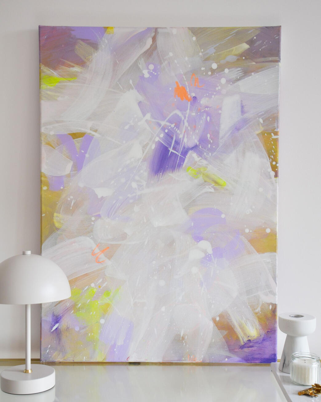 #004, 50x70cm, akryl i pastel na płótnie bawełnianym