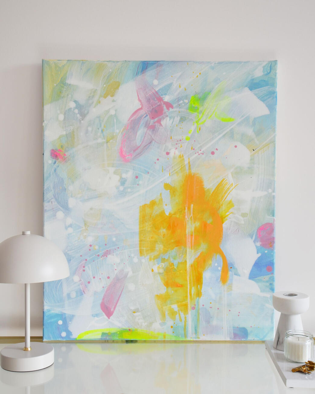 #008, 50x60cm, akryl i pastel na płótnie bawełnianym