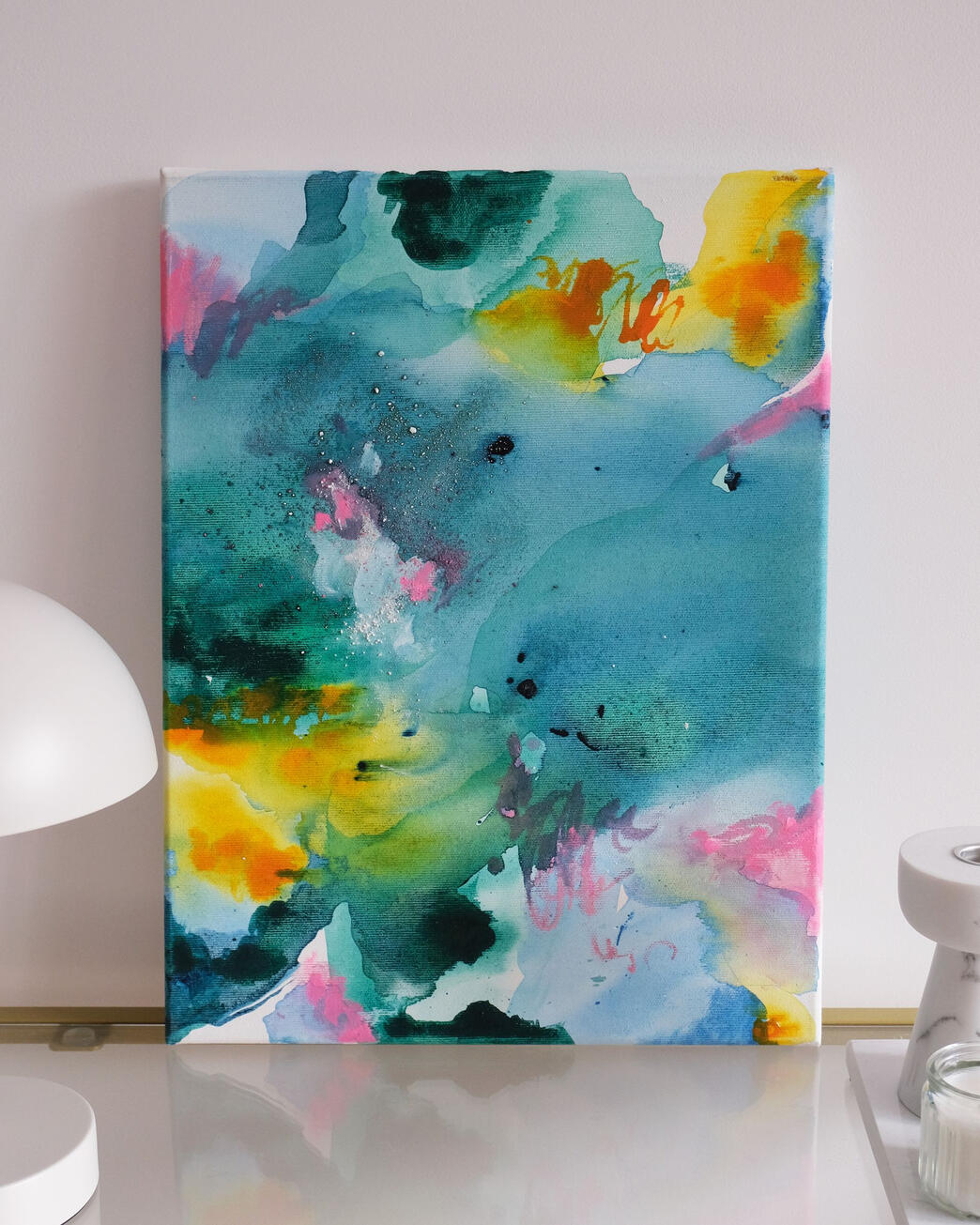 #026, 30x40cm, akryl i pastel na płótnie bawełnianym (2100zł)