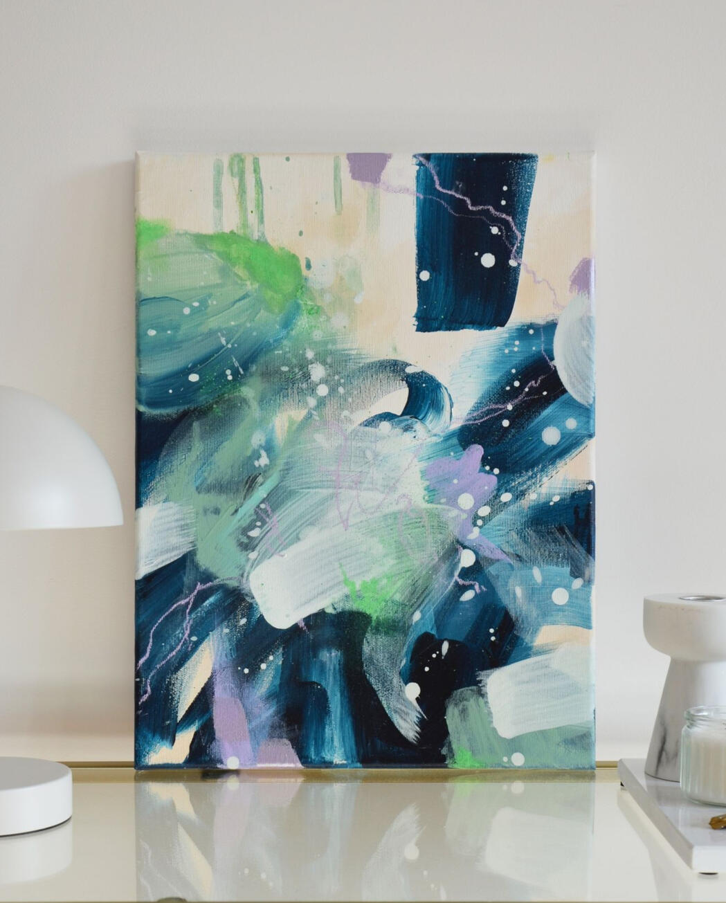 #012, 30x40cm, akryl i pastel na płótnie bawełnianym (2100zł)