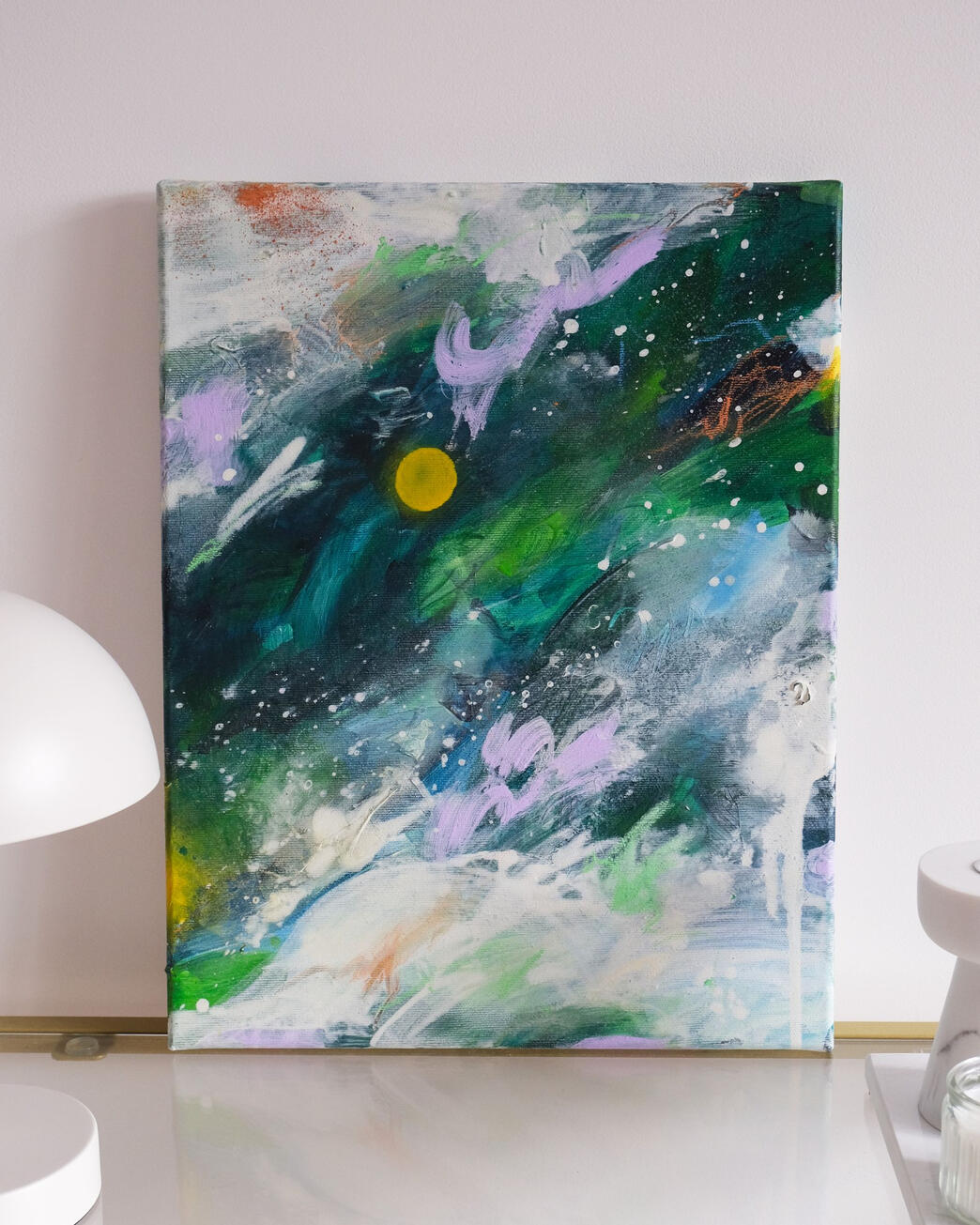 #028, 30x40cm, akryl i pastel na płótnie bawełnianym (1900zł)