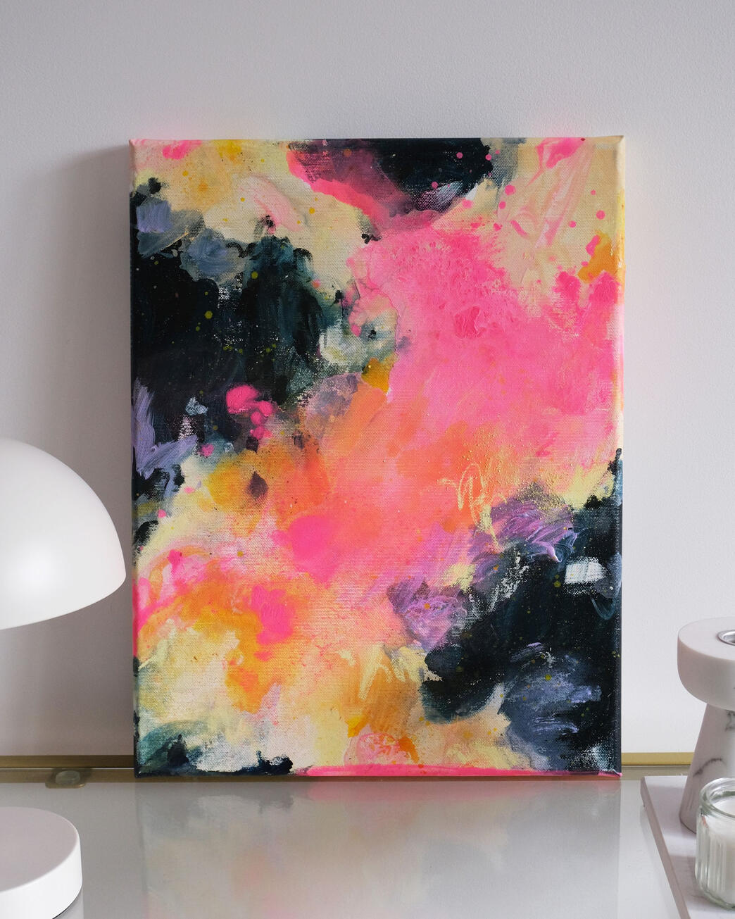 #024, 30x40cm, akryl i pastel na płótnie bawełnianym (2100zł)